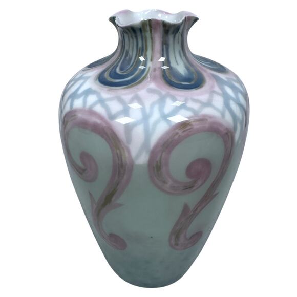 Antique Rosenthal Art Nouveau Hand Painted Porcelain Vase 5.75" Early 1900s Rare - Picture 3 of 12